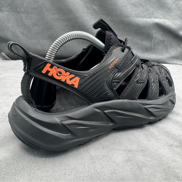 Hoka One One Hopara Hiking Sandals Black/Fusion Coral Women’s Size 7 - Picture 2 of 14